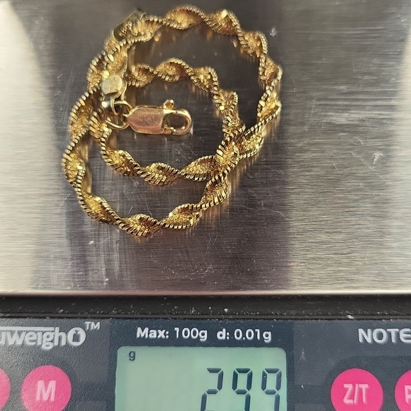 Textured Gold Twist Rope Bracelet - Picture 6 of 6